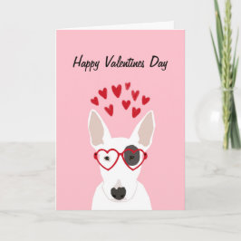 Bull Terrier Valentines Kärlek Card Helgkort