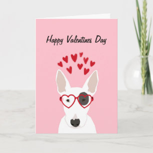 Bull Terrier Valentines Kärlek Card Helgkort
