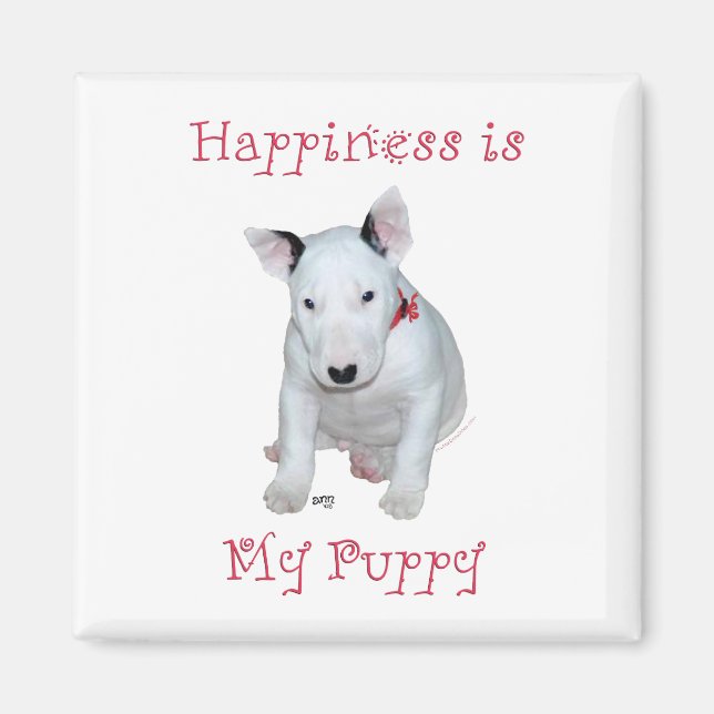 Bull Terrier Valp Magnet (Framsidan)