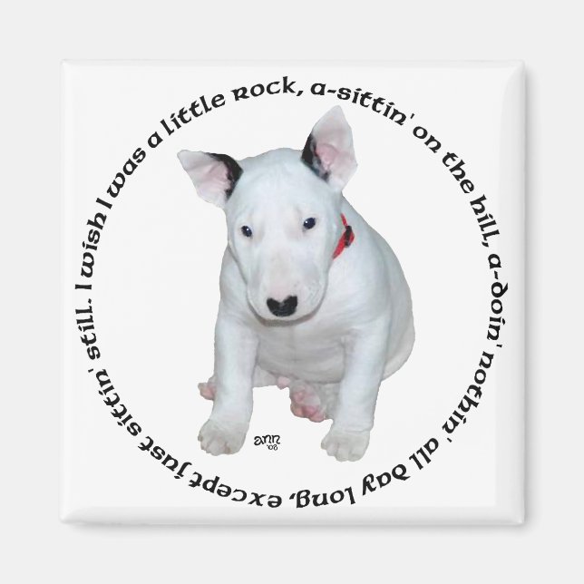 Bull Terrier Valpsånger Magnet (Framsidan)
