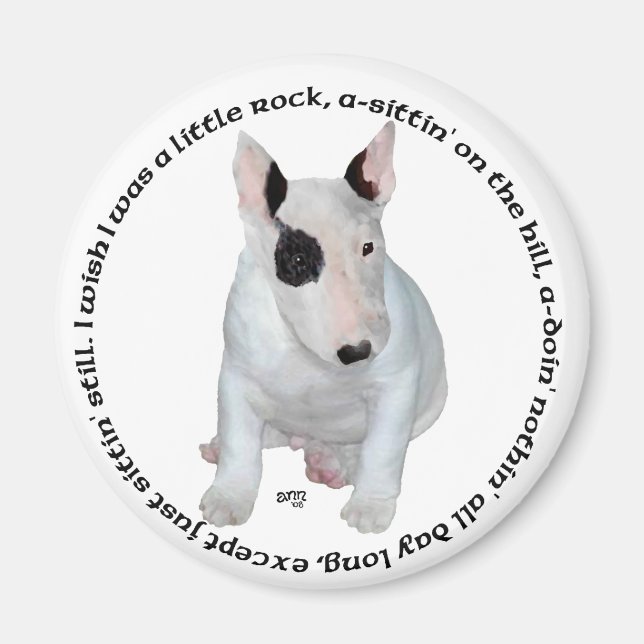 Bull Terrier Valpsånger Magnet (Framsidan)