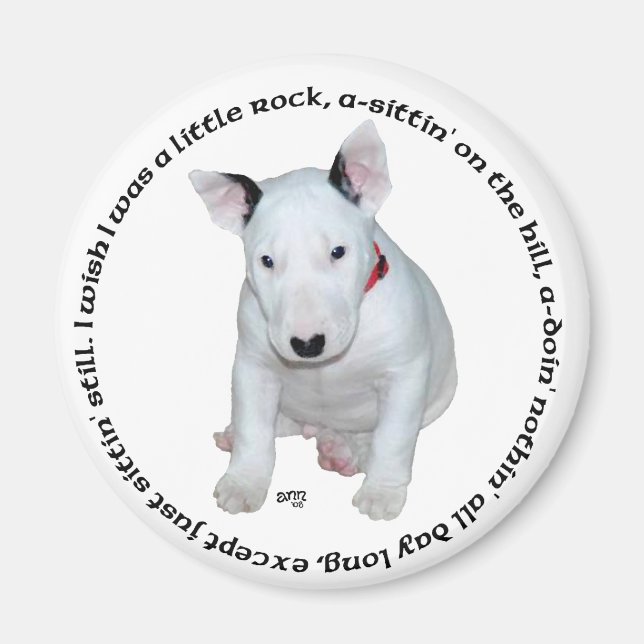 Bull Terrier Valpsånger Magnet (Framsidan)