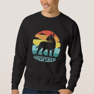 Bull Terrier Whisperer Coola Retro Sunset - Vintag Lång Ärmad Tröja