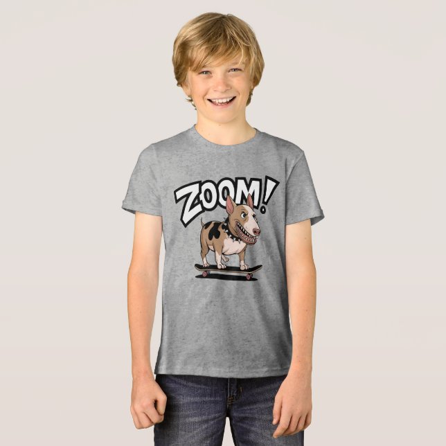 Bull Terrier - Zoom T Shirt (Framsida Full)