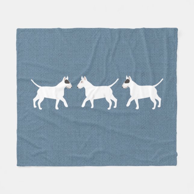 Bull Terriers Fleece Blanket (Framsidan (Horisontell))