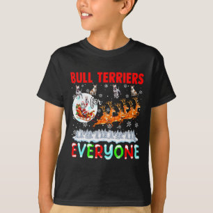 Bull Terriers for All Julafton Owner Santa Sleigh T Shirt