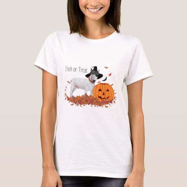 Bull Terriers Halloween T-Shirt (Framsida)