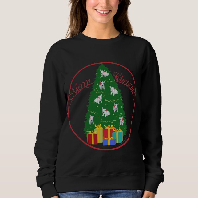 Bull Terriers Jul T-Shirt (Framsida)