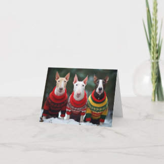 Bull Terriers julkort Kort