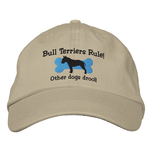 Bull Terriers Rule Embroized Hat Broderad Keps (Framsida)