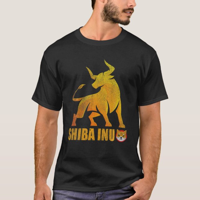Bull Trend Shiba Inu Coin Crypto Token Cryptocurre T Shirt (Framsida)