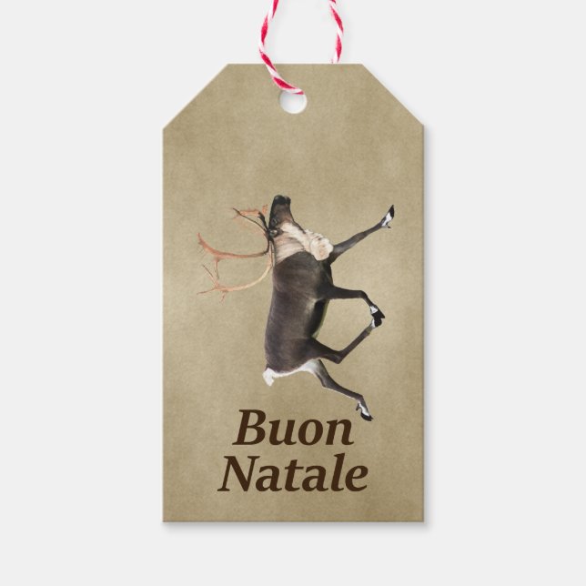 Bull Västindiou - Buon Natale Presentetikett (Framsidan)