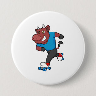 Bull vid Inline-skridskor med rullskridskor Knapp