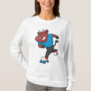 Bull vid Inline-skridskor med rullskridskor T Shirt