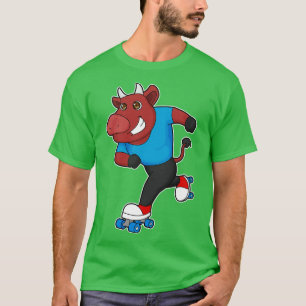Bull vid Inline-skridskor med rullskridskor T Shirt