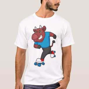 Bull vid Inline-skridskor med rullskridskor T Shirt