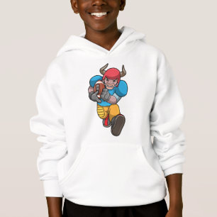 Bull vid sport med Football & Helmet T Shirt