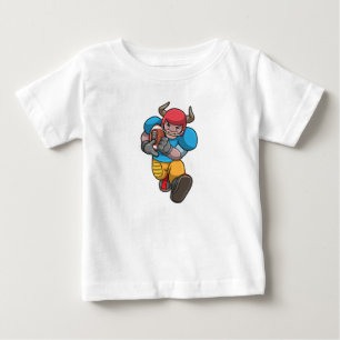Bull vid sport med Football & Helmet T Shirt