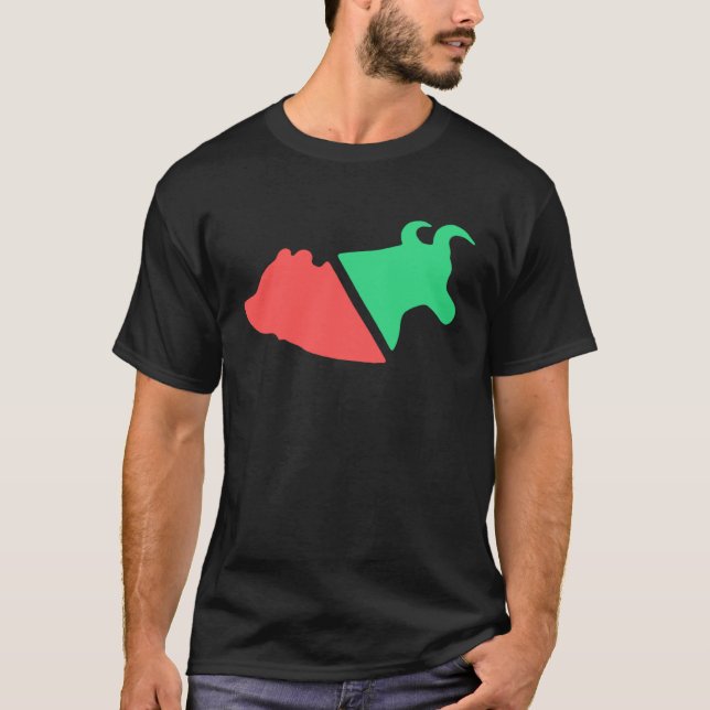 Bull vs Bear Stock Investor & Trader in Finance T Shirt (Framsida)