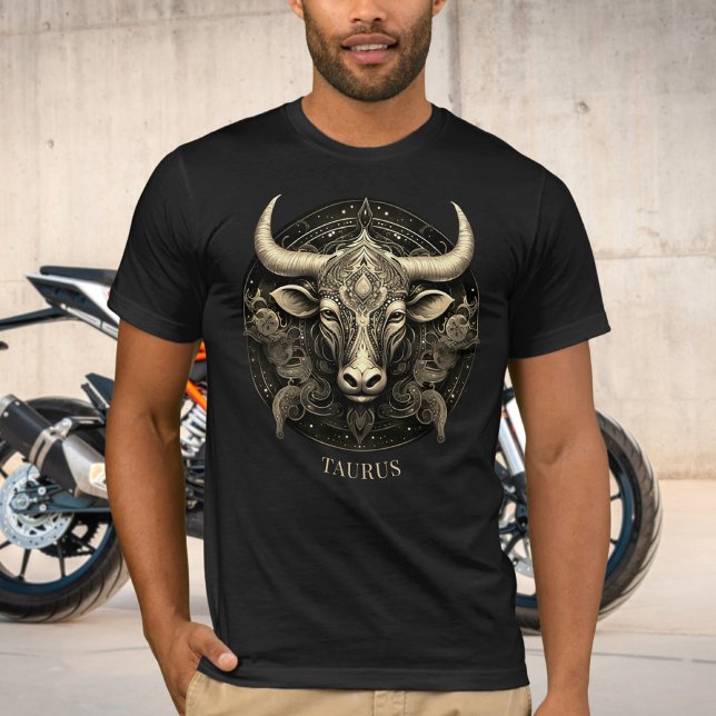 Bull Zodiac Symbol Celestial Fantasy Taurus Manar T Shirt (Skapare uppladdad)