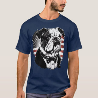 Bulldog 4:e juli 6 t shirt