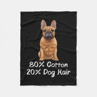 Bulldog 80% Bomull 20% Hundhår Fransk Bulldogg Fleecefilt