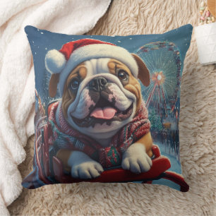 Bulldog Aftonstjärna Jul Kudde