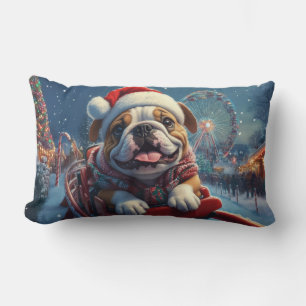 Bulldog Aftonstjärna Jul Lumbarkudde