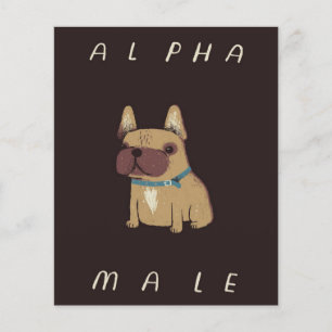 Bulldog Alpha Male Bulldog Älskare Gift Flygblad