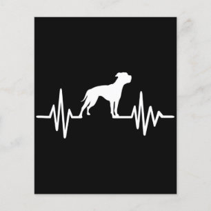 Bulldog Älskare Bulldog Heartslag Flygblad