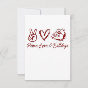Bulldog Älskare Bulldog Peace Kärlek Bulldog Own OSA Kort