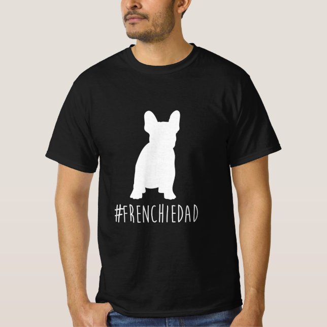 Bulldog Älskare | Frenchie Pappa Fransk Bulldog Pa T Shirt (Framsida)