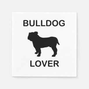 bulldog älskare pappersservett