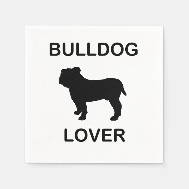 bulldog älskare pappersservett (Framsidan)
