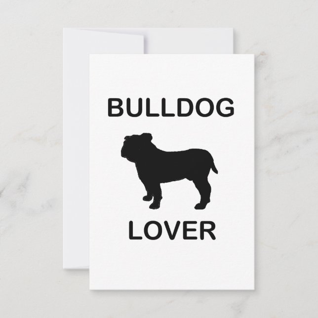bulldog älskare tack kort (Framsida)