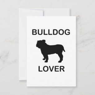 bulldog älskare tack kort