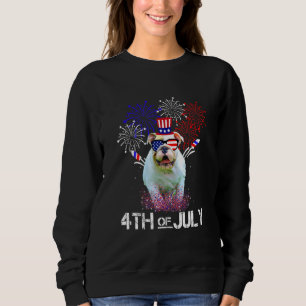 Bulldog American Flagga 4 juli Independence day T Shirt