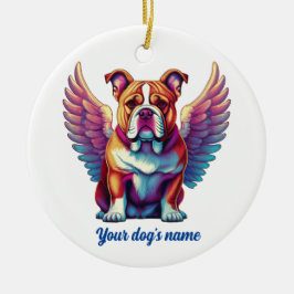 Bulldog Angel Hund Memorial Ornament