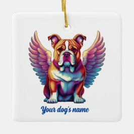 Bulldog Angel Hund Memorial Ornament