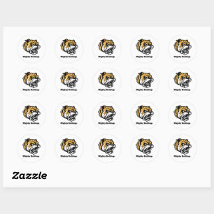 Bulldog Anpassningsbar Stickers Runt Klistermärke