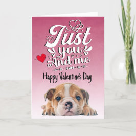 Bulldog anpassningsbar Valentine Day Helgdag Card Helgkort