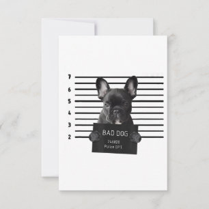 Bulldog Bad Hund Jail Frenchie Hund Älskare Mamma OSA Kort