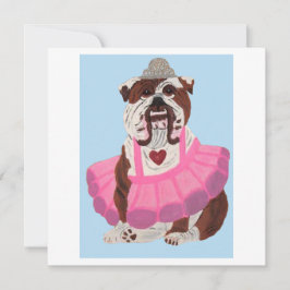 Bulldog Ballerina Julkort