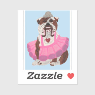 Bulldog Ballerina Klistermärken