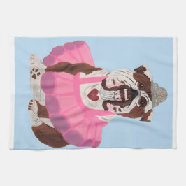 Bulldog Ballerina Kökshandduk