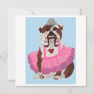 Bulldog Ballerina Tack Kort