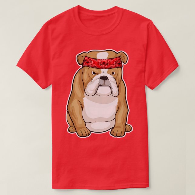 Bulldog Bandana T Shirt (Design framsida)
