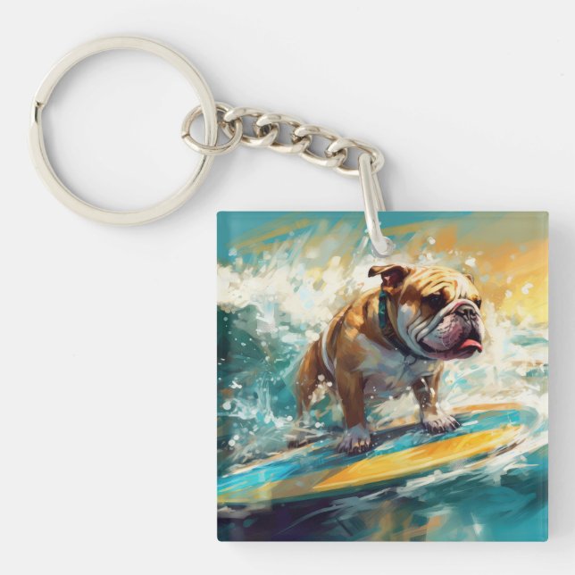 Bulldog Beach Surfing Målning (Framsidan)