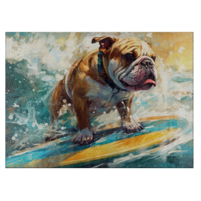 Bulldog Beach Surfing Målning (Framsidan)