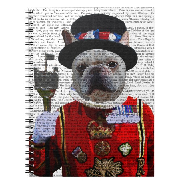 Bulldog Beefeater Anteckningsbok Med Spiral (Framsidan)